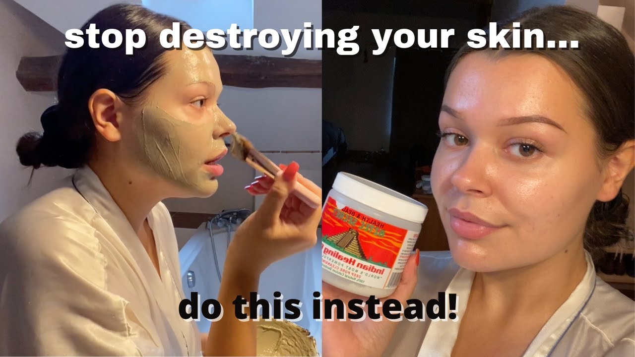 HOW TO PROPERLY USE THE AZTEC CLAY MASK | Full AM & PM skincare routine demo
