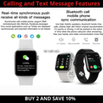 2021 Smart Watch for iPhone iOS Android Phone Bluetooth Waterproof Fitness Watch