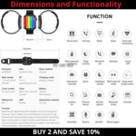 2021 Smart Watch for iPhone iOS Android Phone Bluetooth Waterproof Fitness Watch