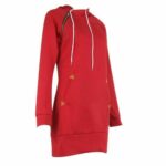 Women Casual Dress Long Sleeve Hoodie Hooded Jumper Pullover Sweater Tops Autumn