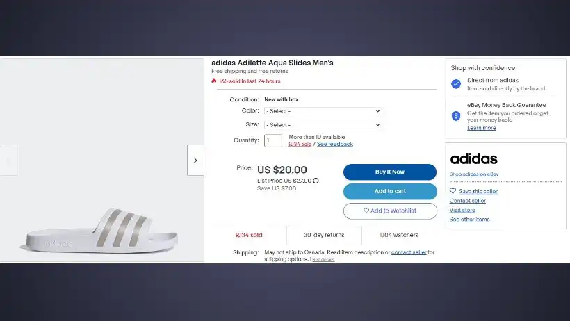 Adidas Adilette Aqua Slides Men