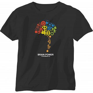 Brain Power - Black - T-Shirt