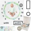 Bloom & Bear Monthly Baby Milestone Blanket and Milestone Card Set