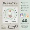Bloom & Bear Monthly Baby Milestone Blanket and Milestone Card Set