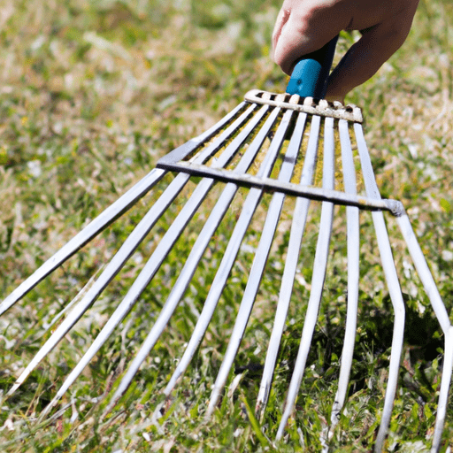 person using Garden Rake