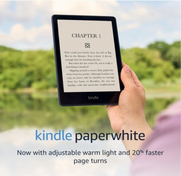 Amazon Kindle Paperwhite now with a larger display, and increased battery life.