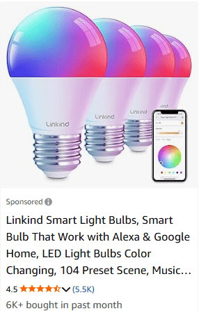 Smart light bulbs with color changing