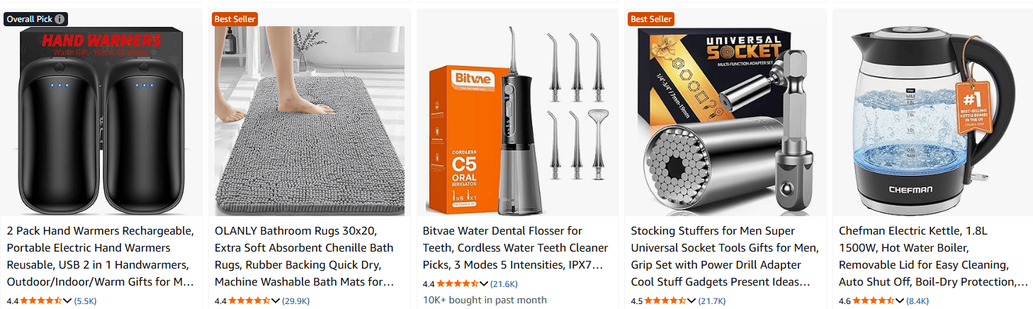 variety of household and personal items