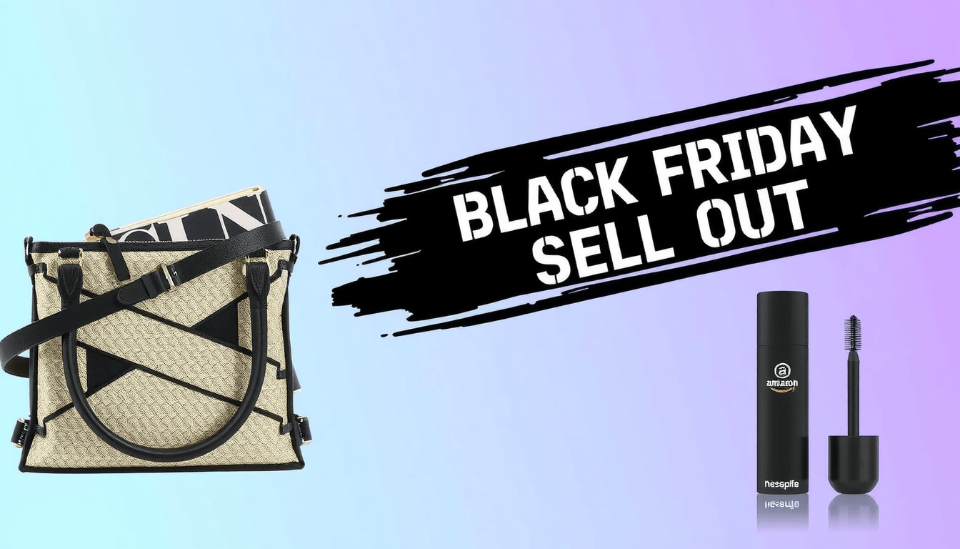 Stylish bag and beauty product promotion