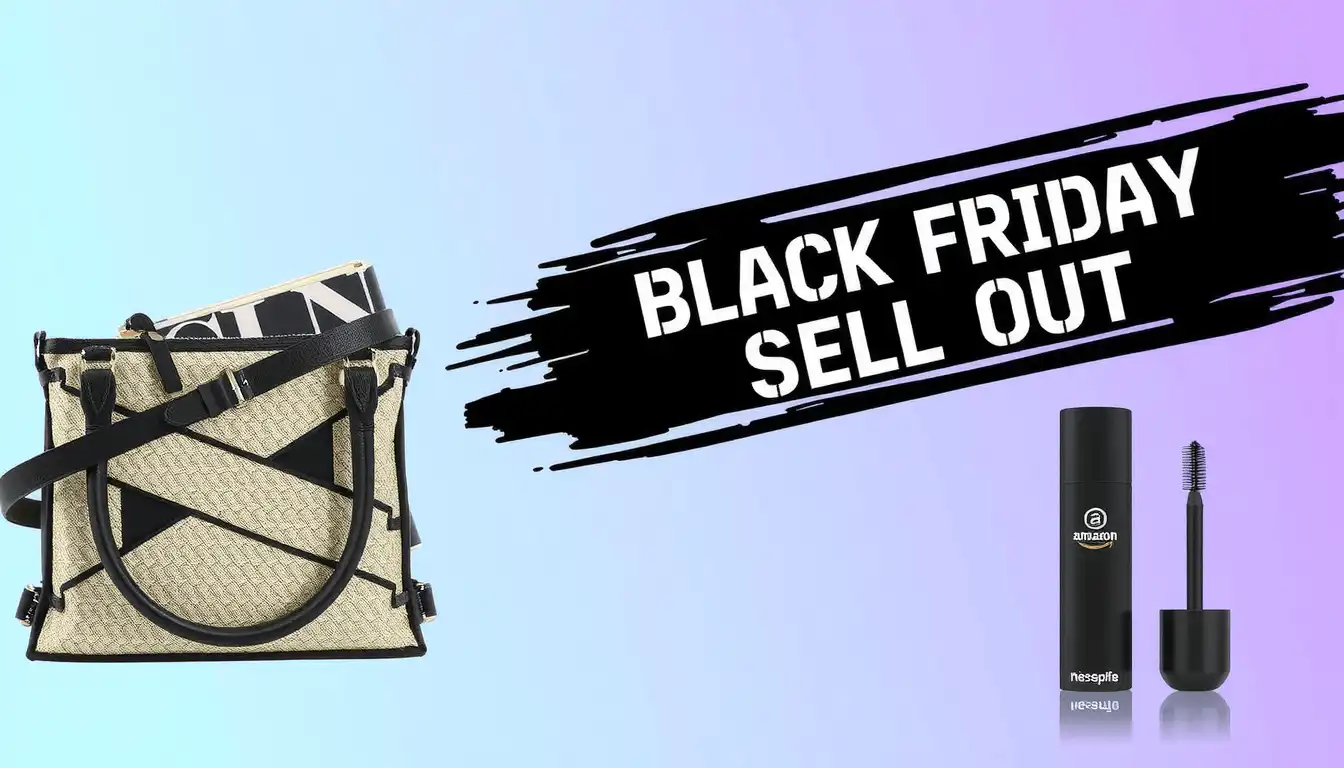 Stylish bag and beauty product promotion