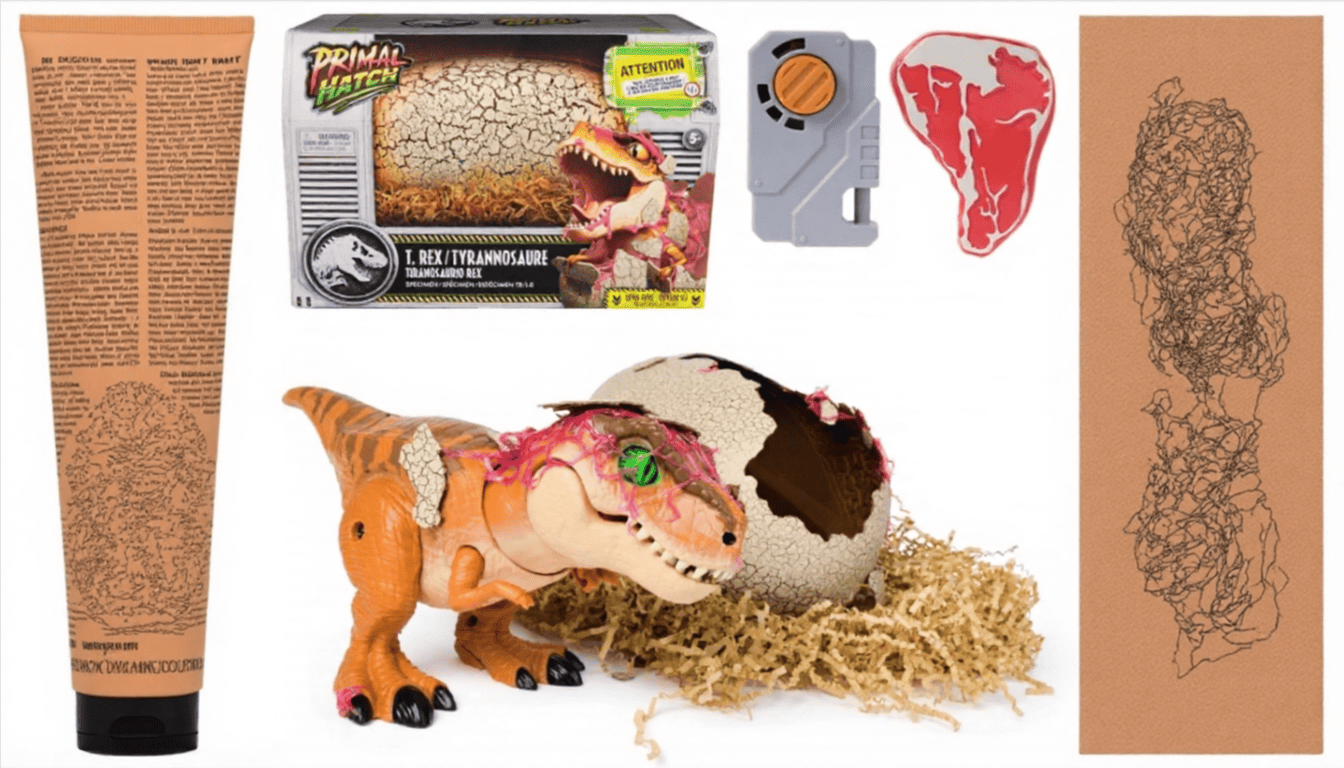 Interactive T. Rex dinosaur toy set