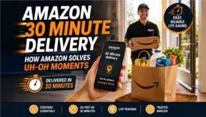 30-minute Amazon delivery in action