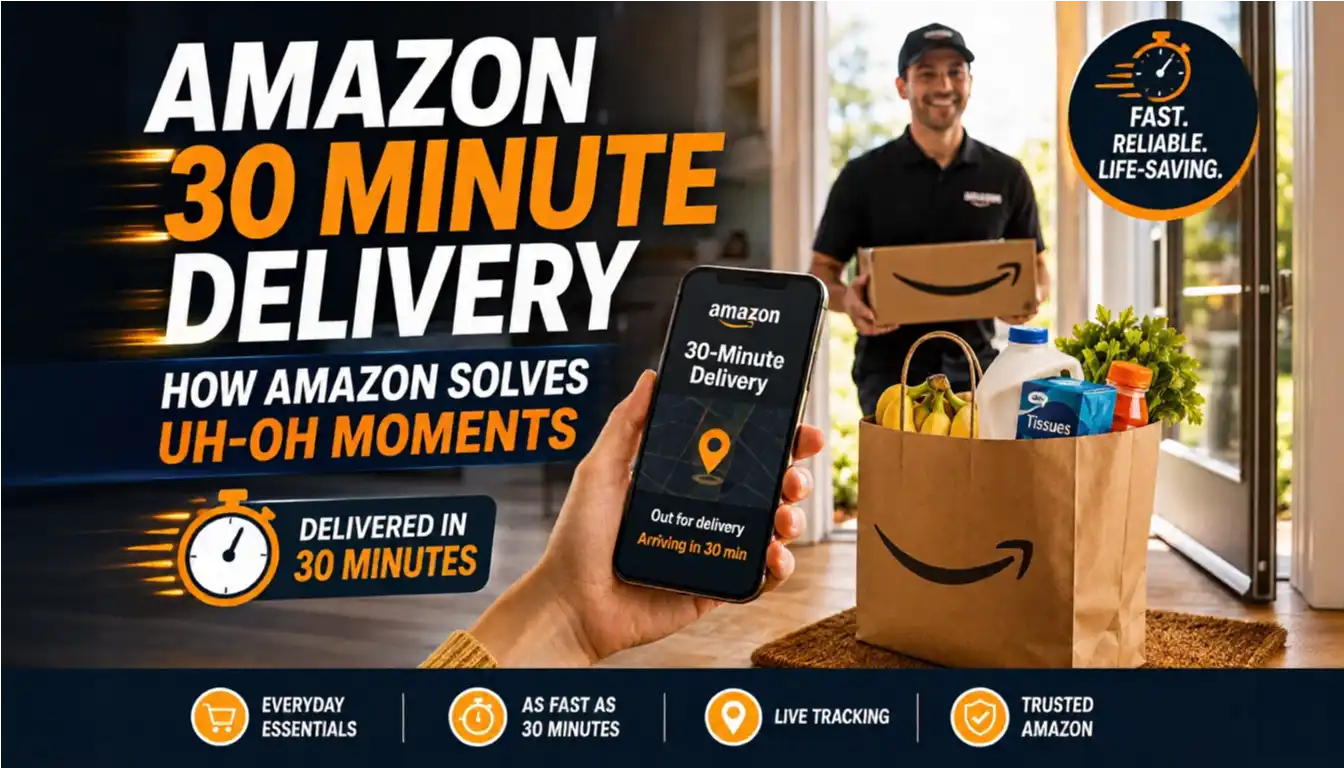 30-minute Amazon delivery in action