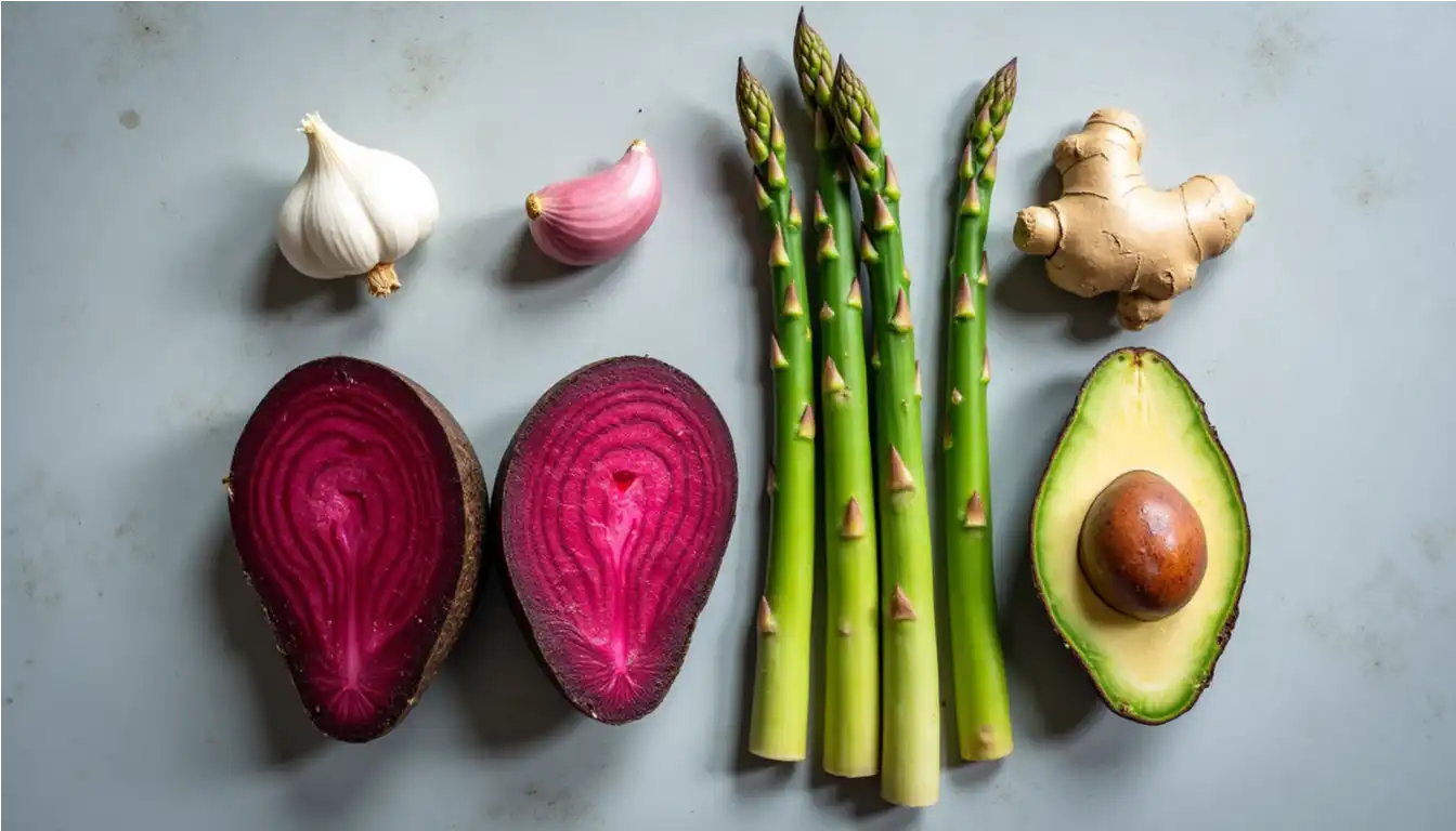 Colorful vegetables and fresh ingredients